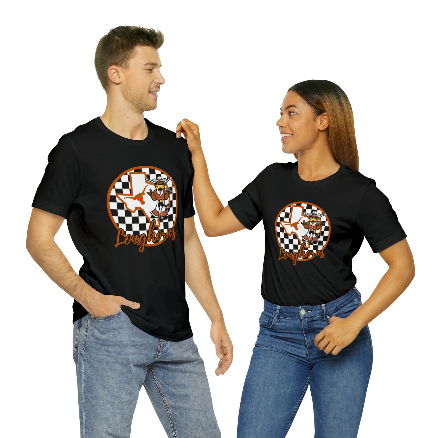 Texas Longhorns Checkered Circle