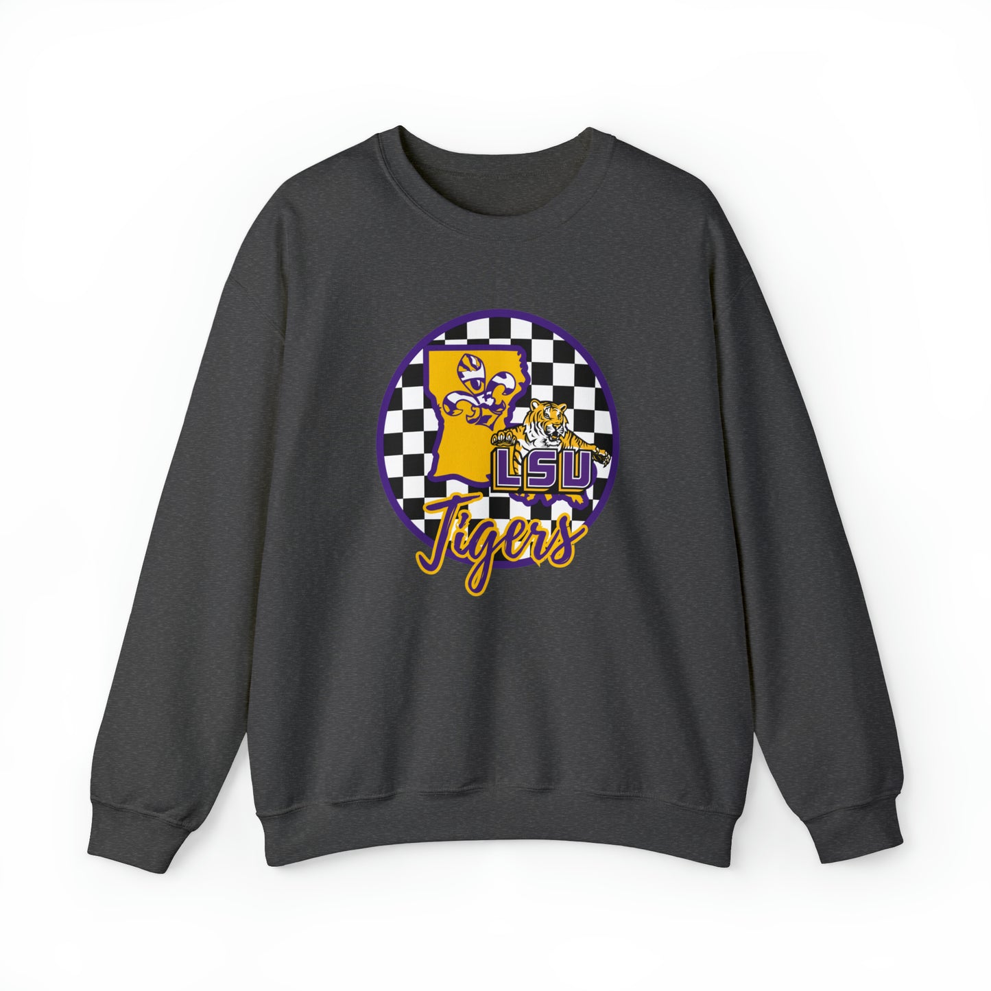 LSU Tigers Checkered Sweatshirt