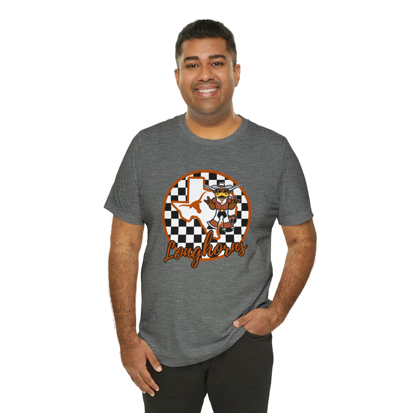 Texas Longhorns Checkered Circle