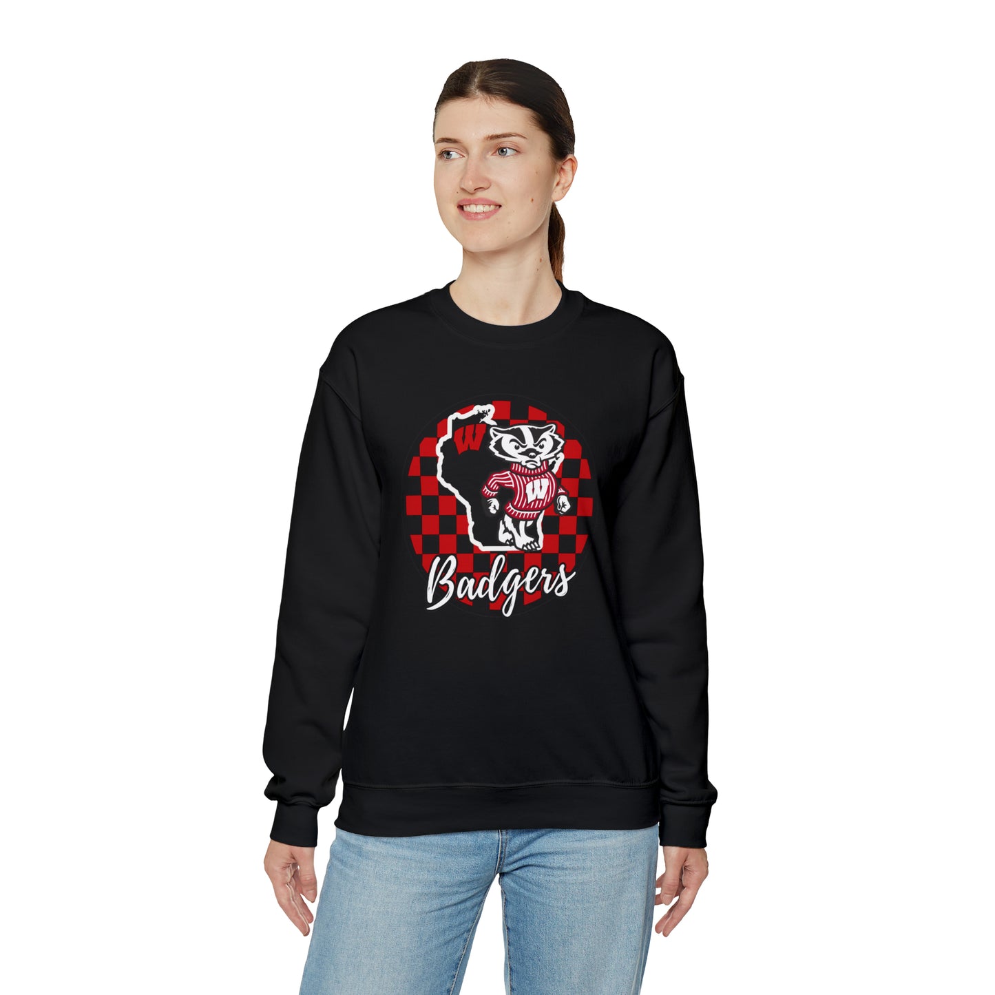 Wisconsin Badgers Checkered Sweatshirt