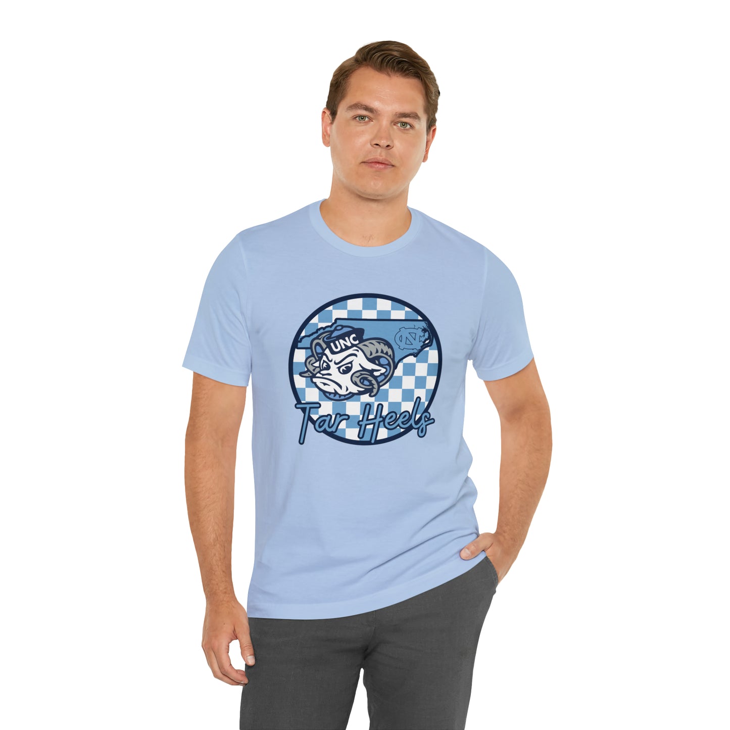 North Carolina Tar Heels Checkered Circle