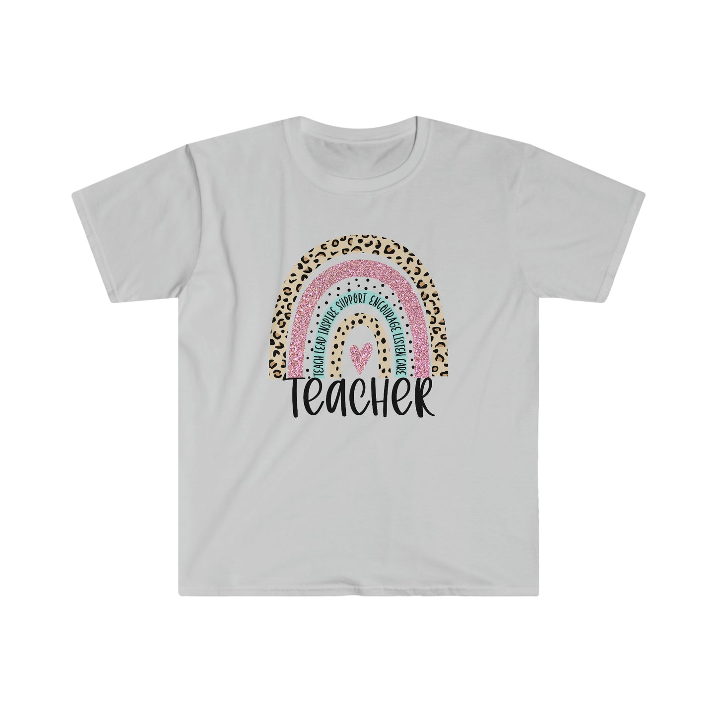 Teacher Animal Print Rainbow