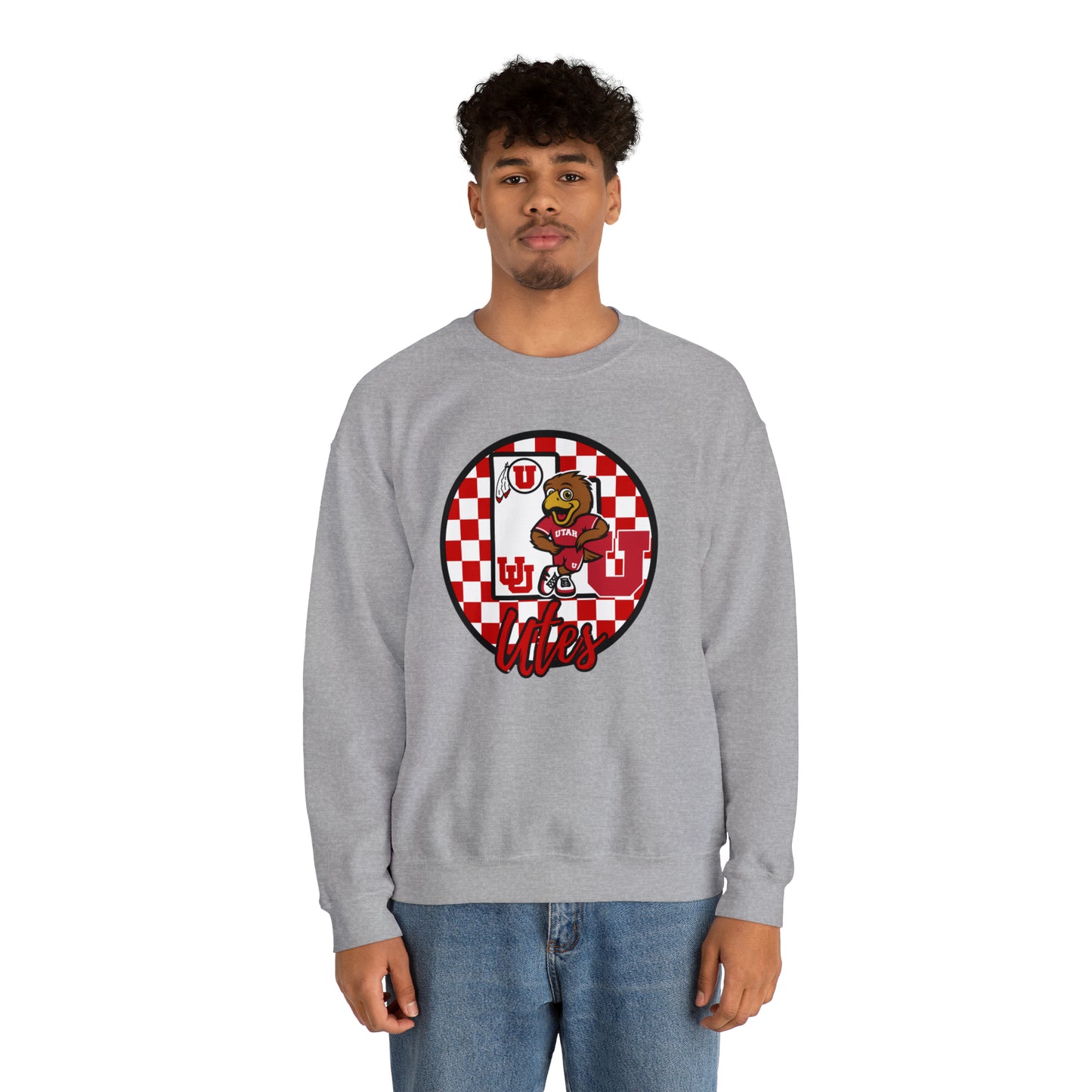 Utah Utes Checkered Sweatshirt