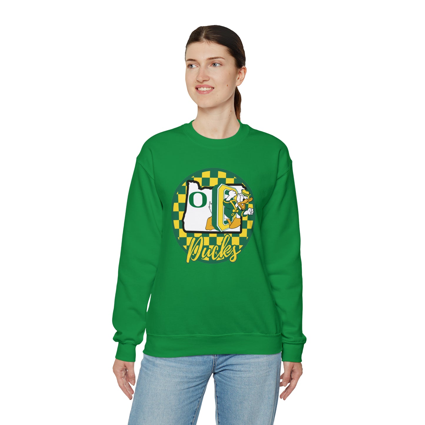 Oregon Ducks Checkered Sweatshirt