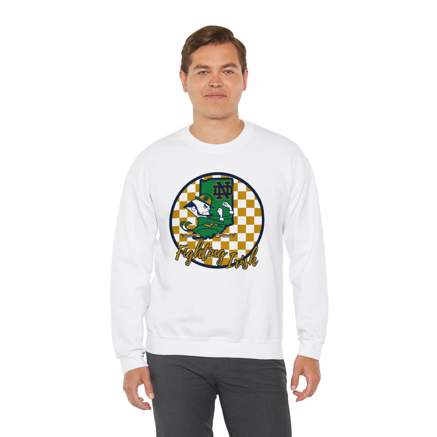 Notre Dame Fighting Irish Checkered Sweatshirt