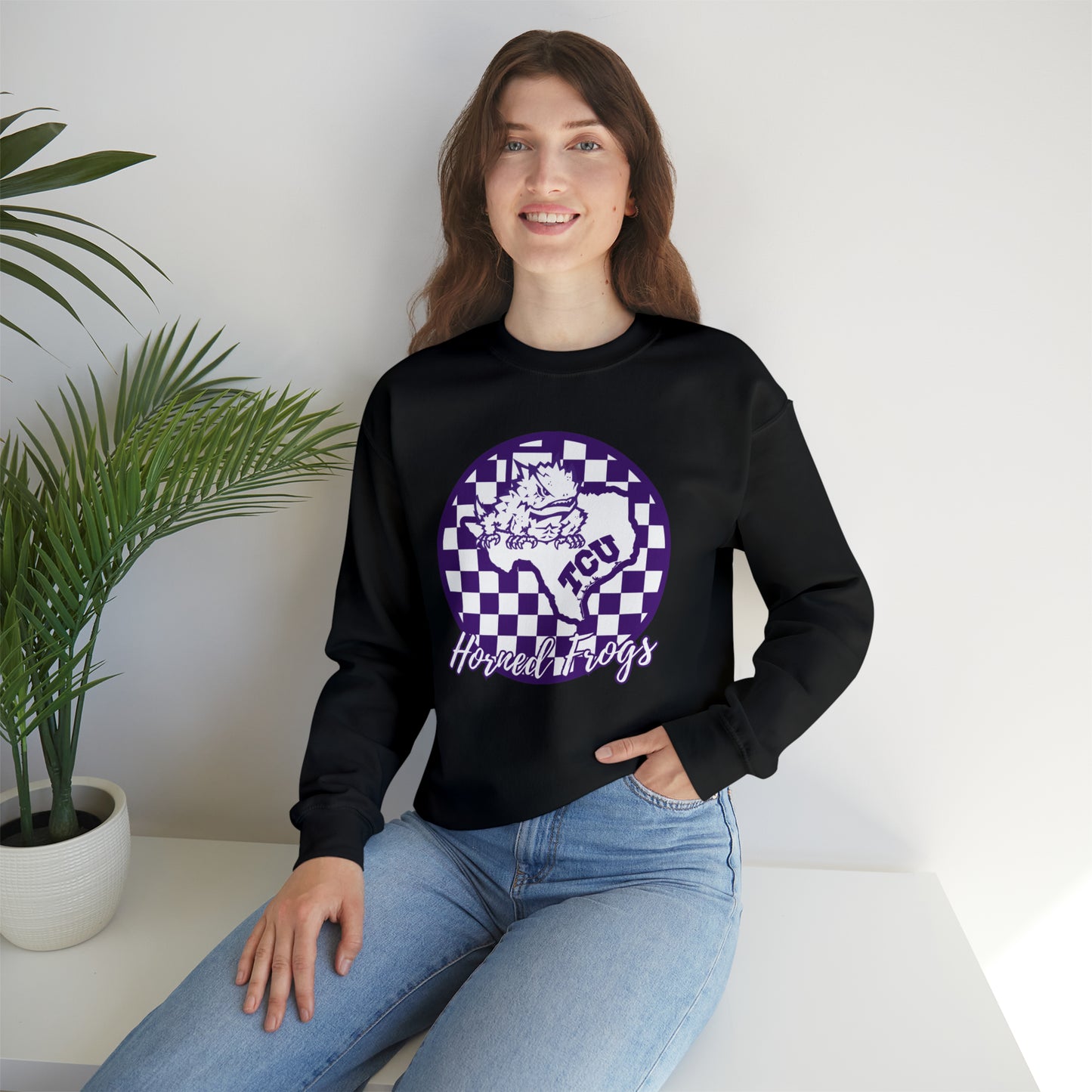 TCU Horned Frogs Checkered Sweatshirt