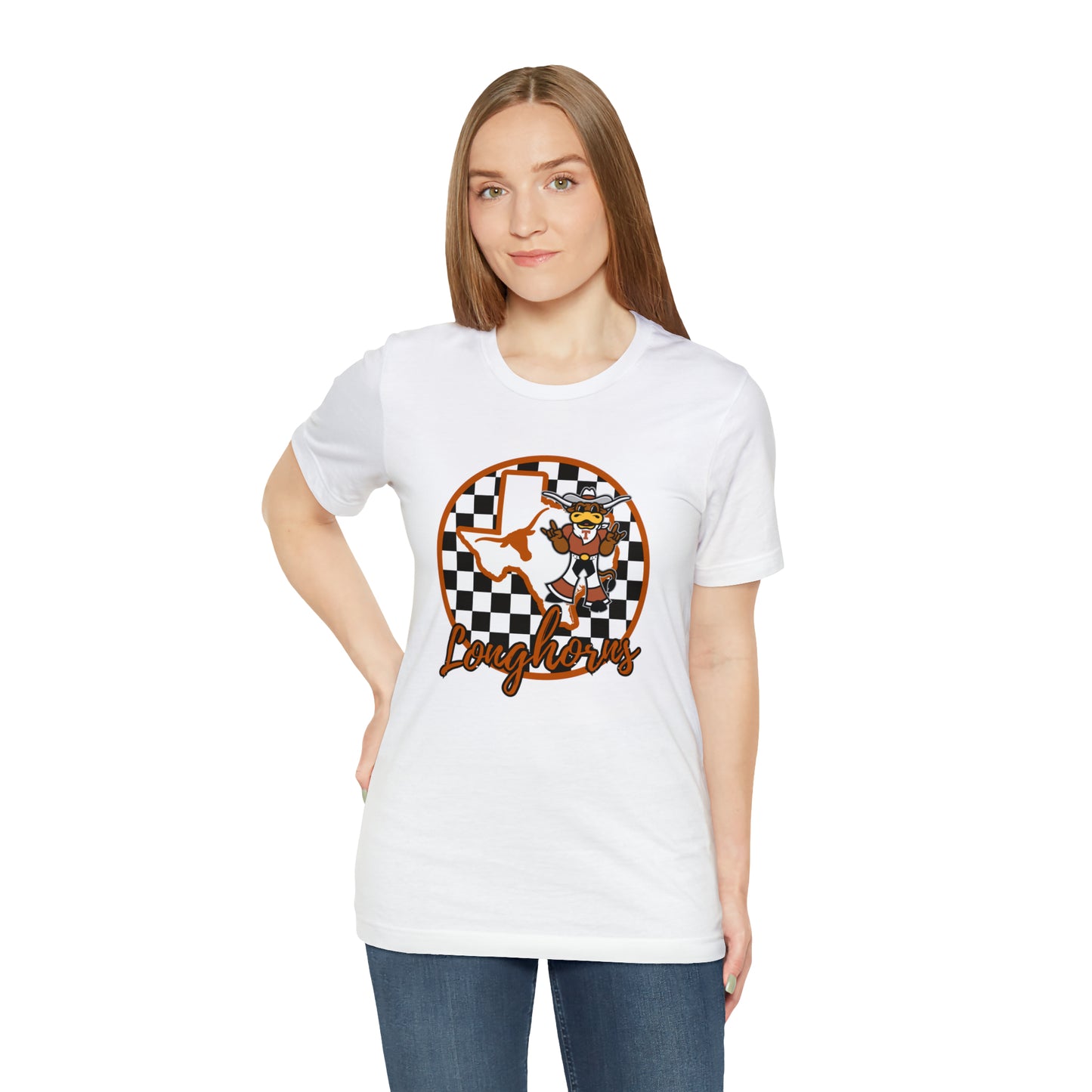 Texas Longhorns Checkered Circle