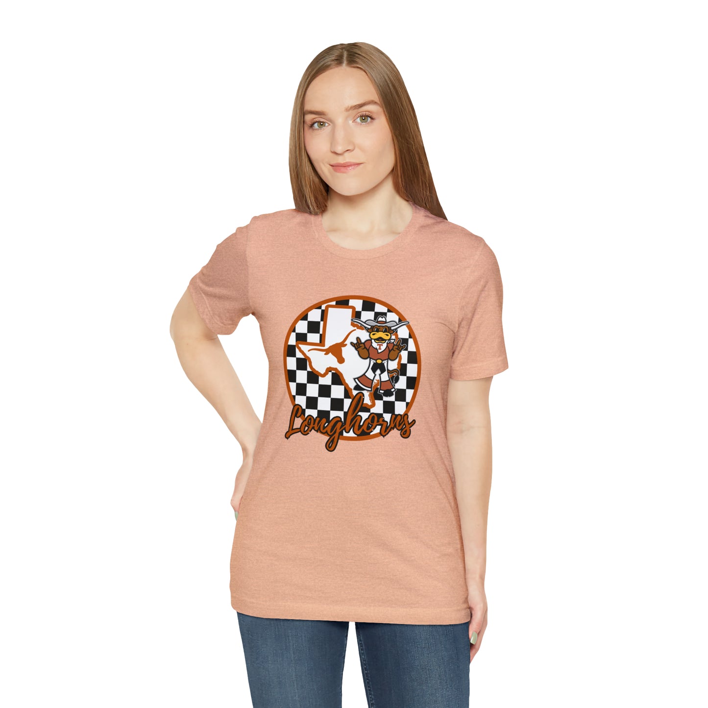 Texas Longhorns Checkered Circle