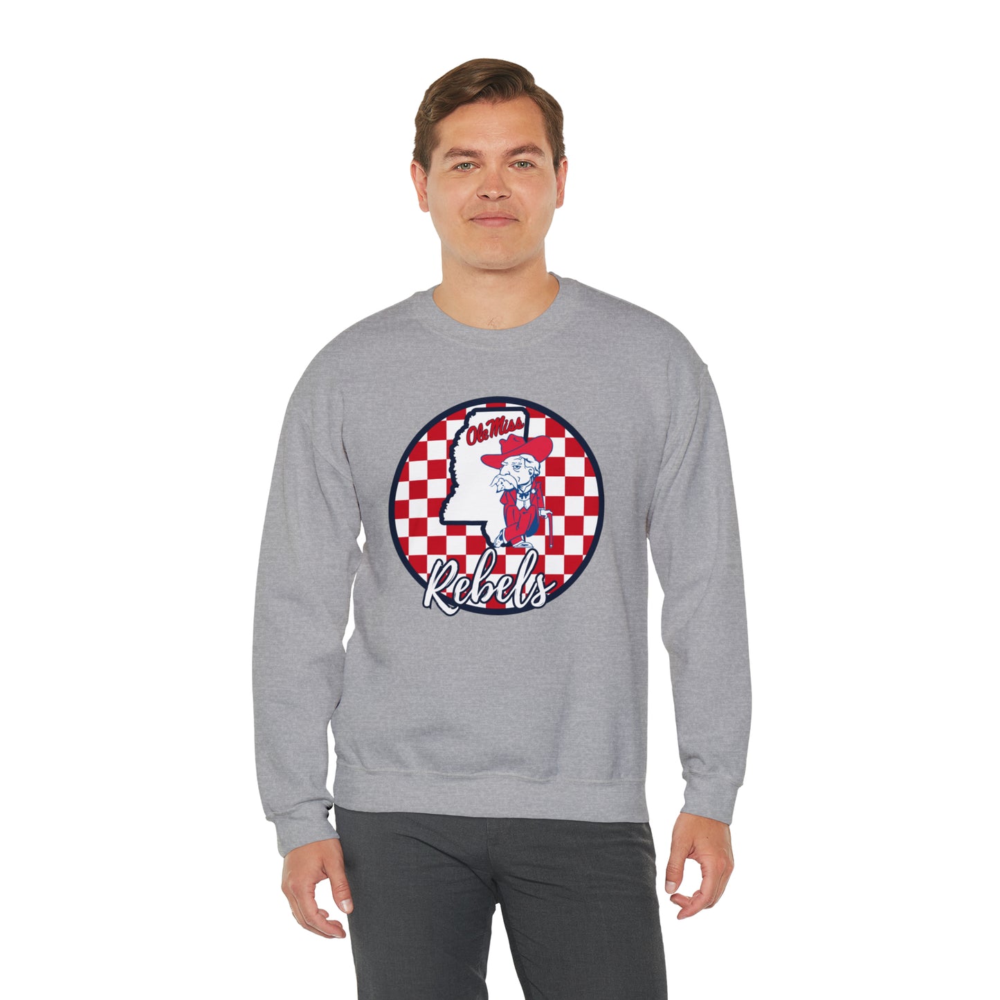 Ole Miss Rebels Checkered Sweatshirt