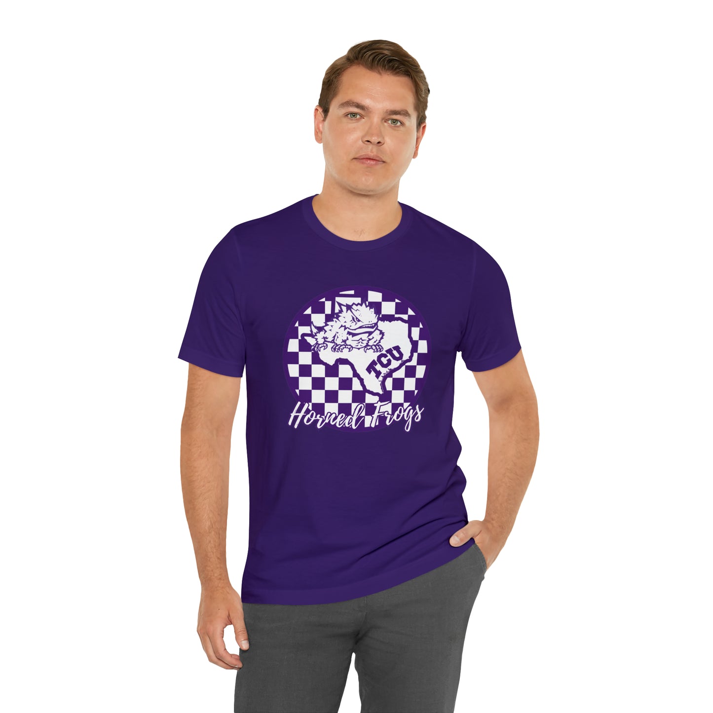 TCU Horned Frogs Checkered Circle