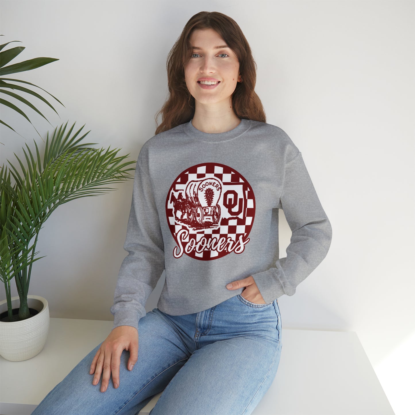 Oklahoma Sooners Checkered Sweatshirt