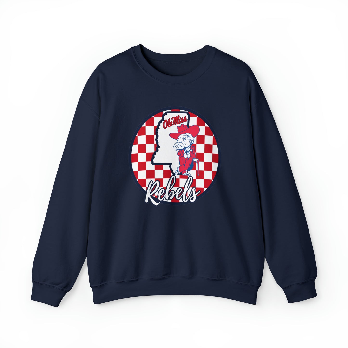 Ole Miss Rebels Checkered Sweatshirt