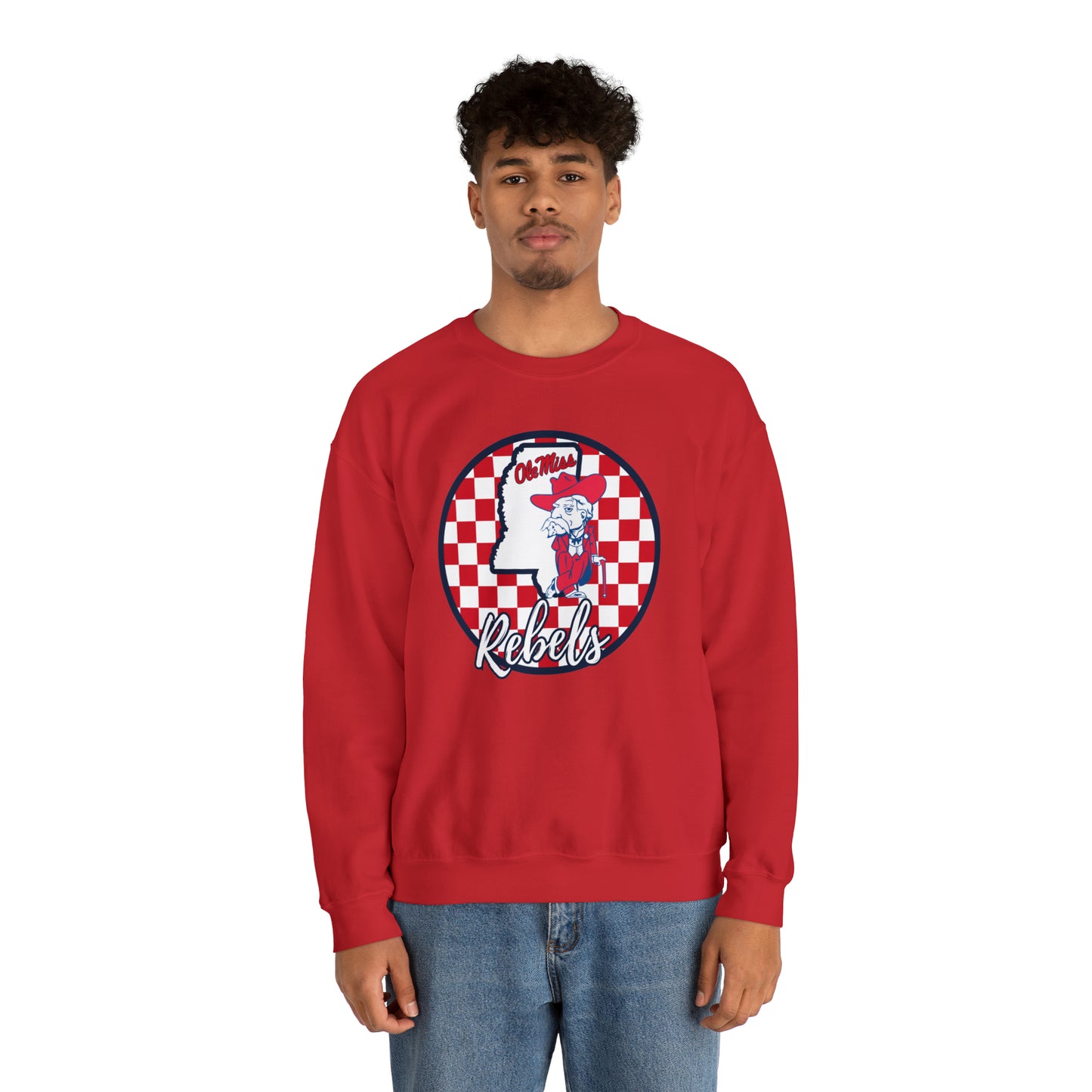 Ole Miss Rebels Checkered Sweatshirt