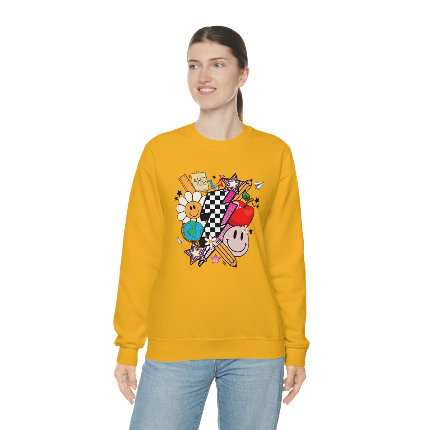 Retro Teacher Collage Sweatshirt