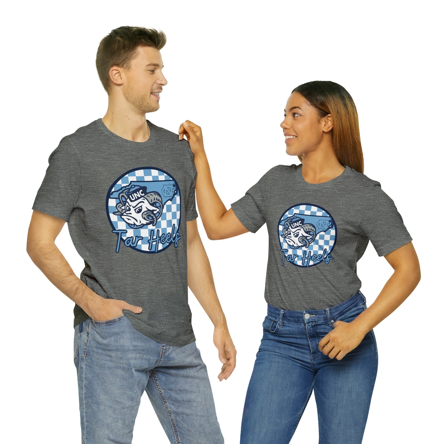 North Carolina Tar Heels Checkered Circle