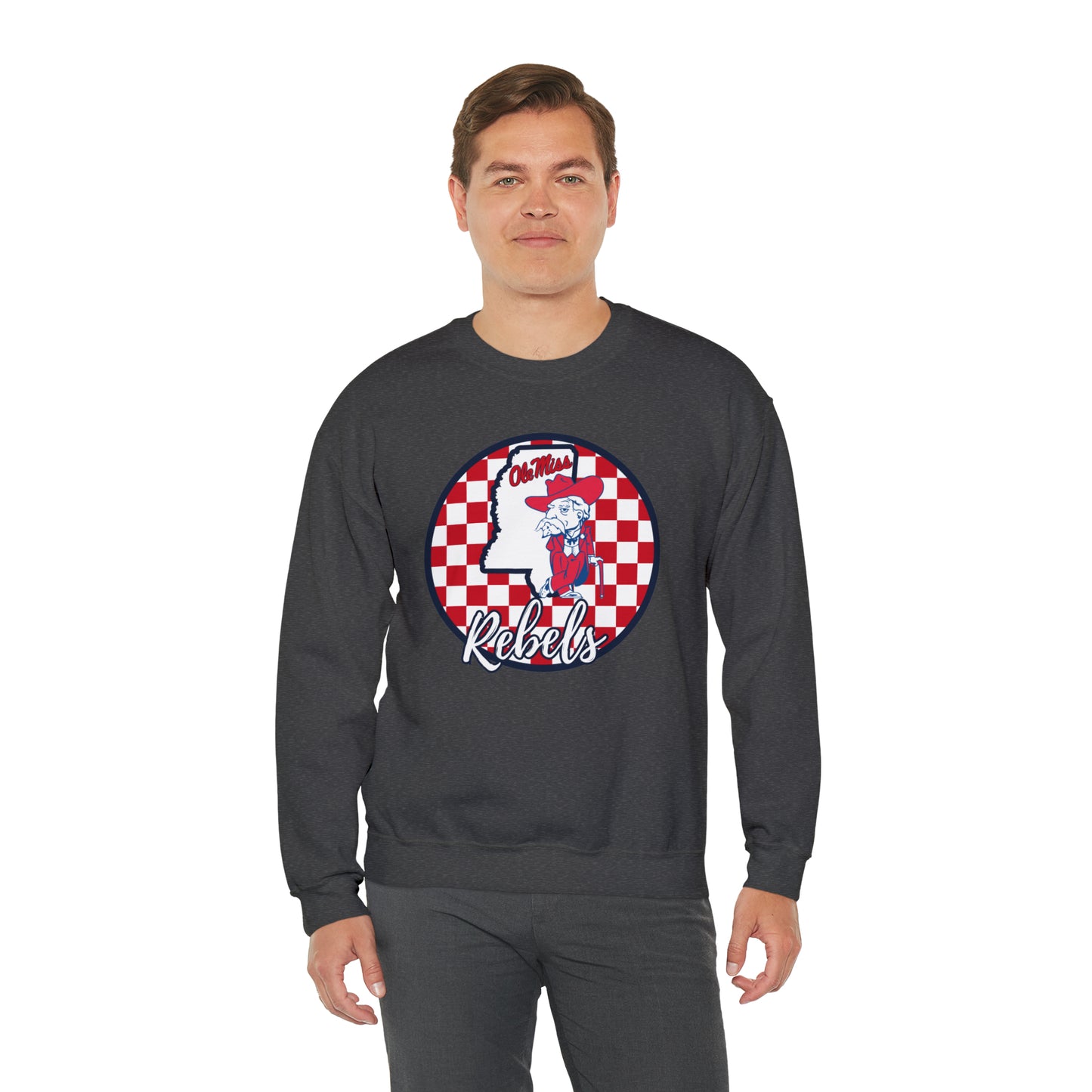 Ole Miss Rebels Checkered Sweatshirt