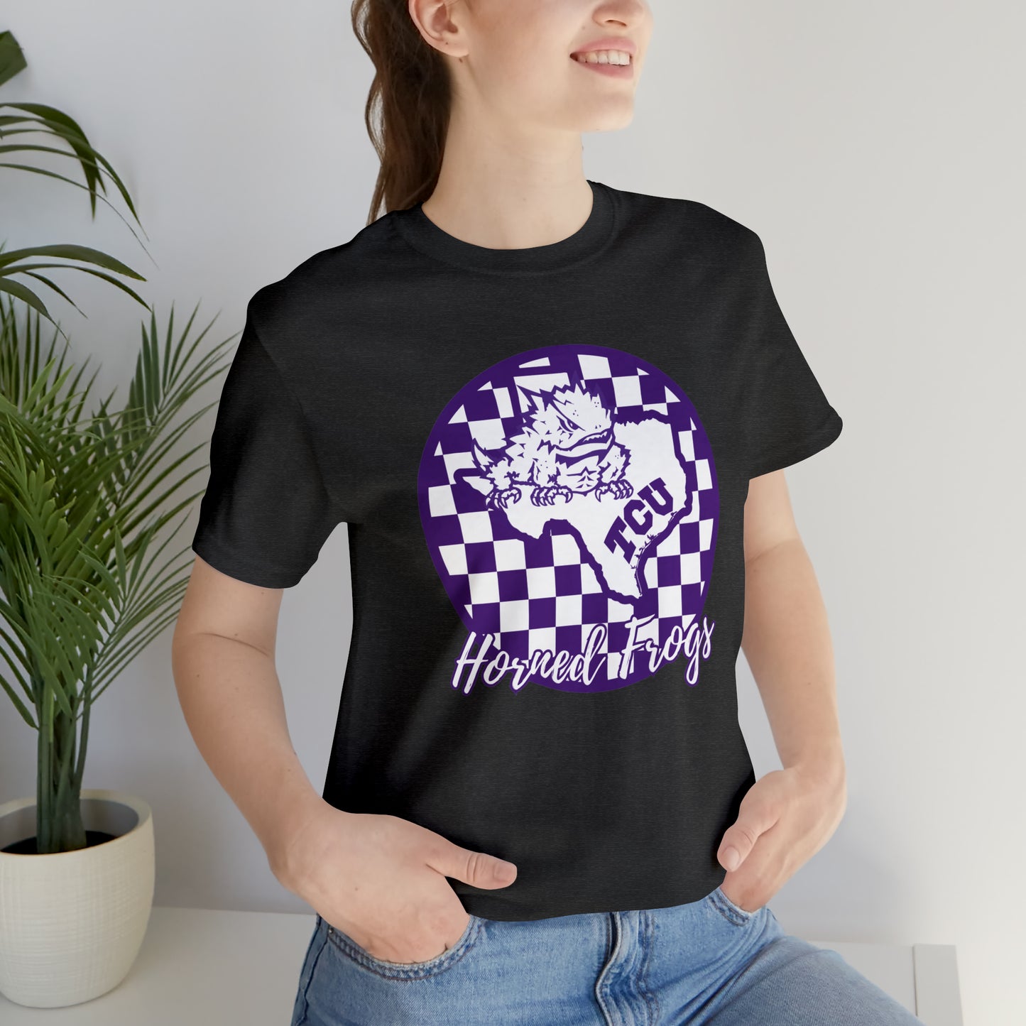 TCU Horned Frogs Checkered Circle