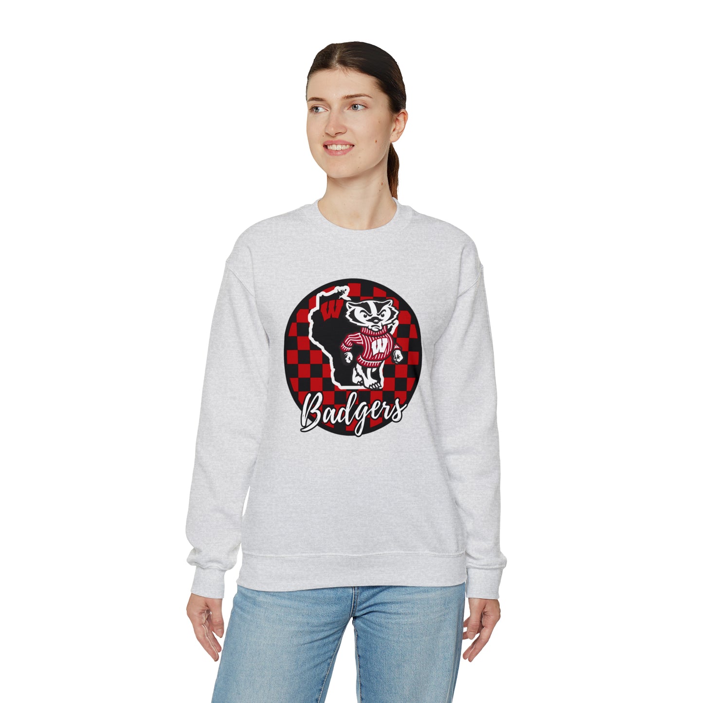 Wisconsin Badgers Checkered Sweatshirt