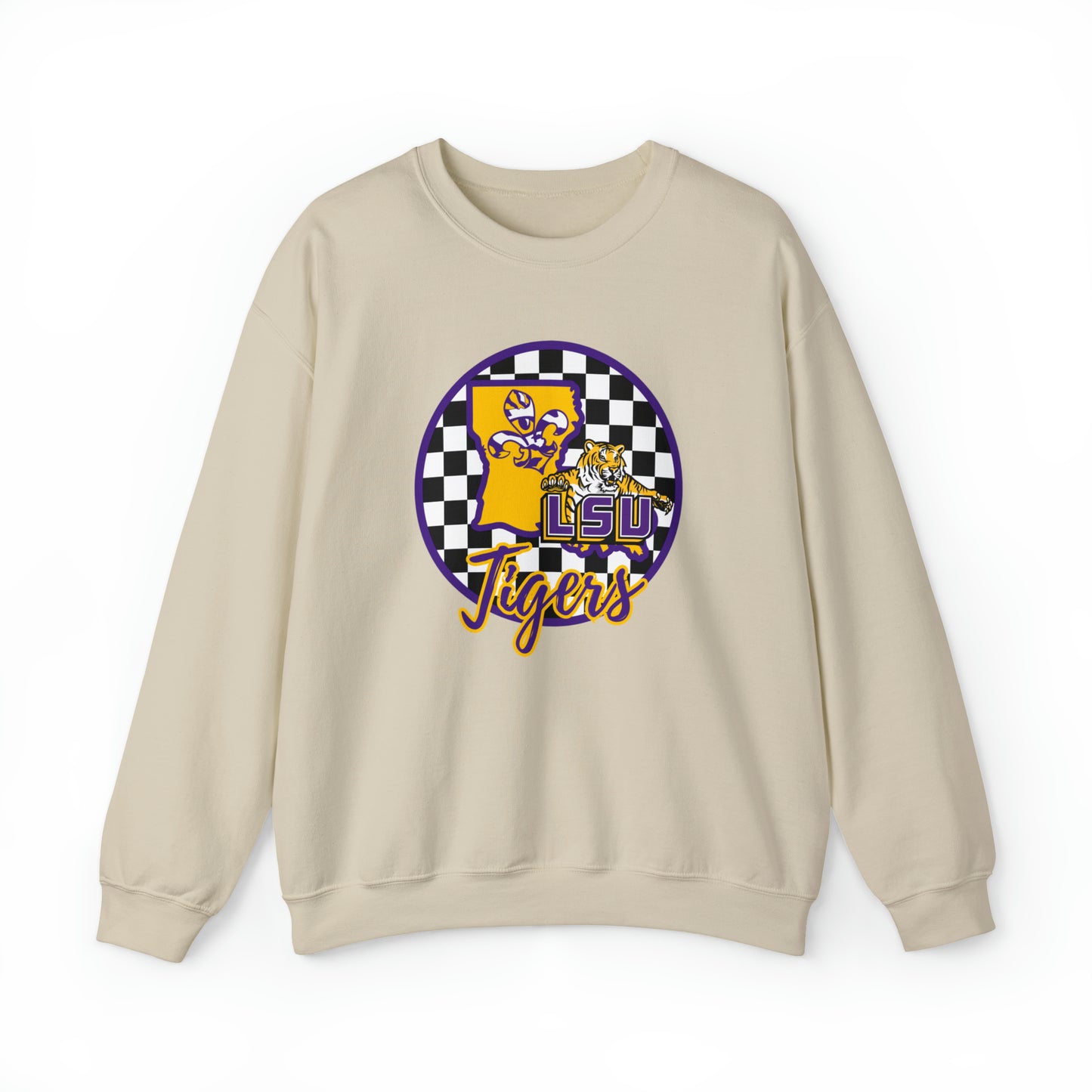 LSU Tigers Checkered Sweatshirt