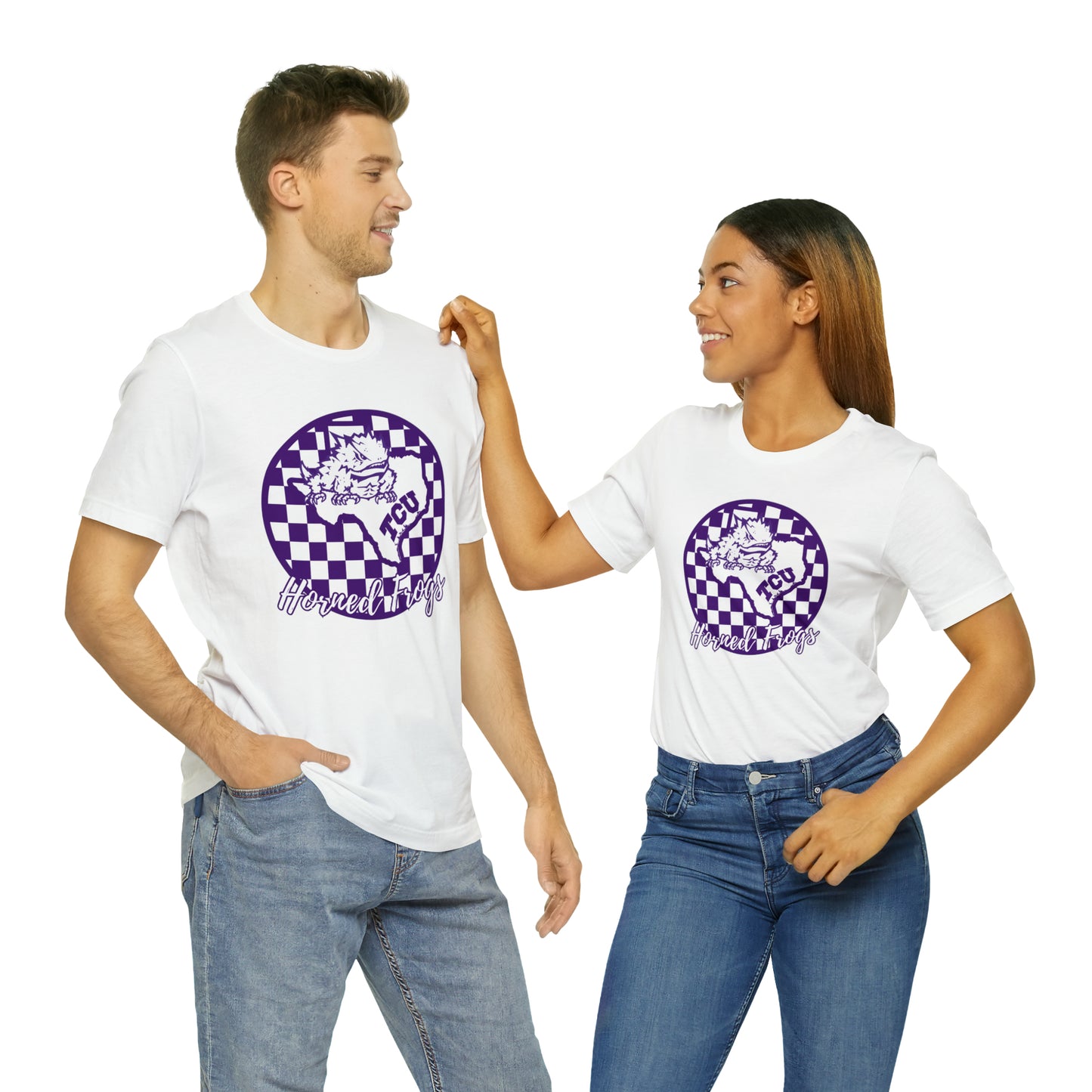 TCU Horned Frogs Checkered Circle