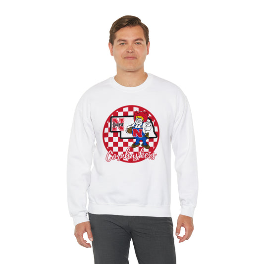 Nebraska Cornhuskers Checkered Sweatshirt