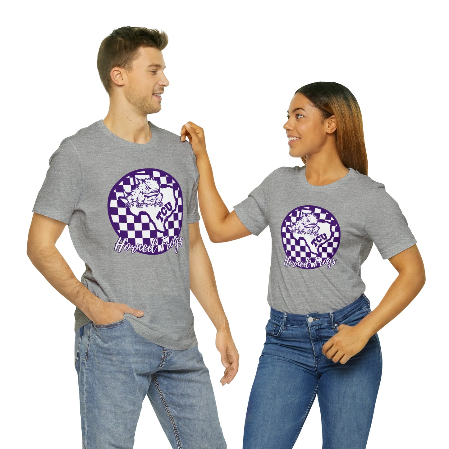 TCU Horned Frogs Checkered Circle