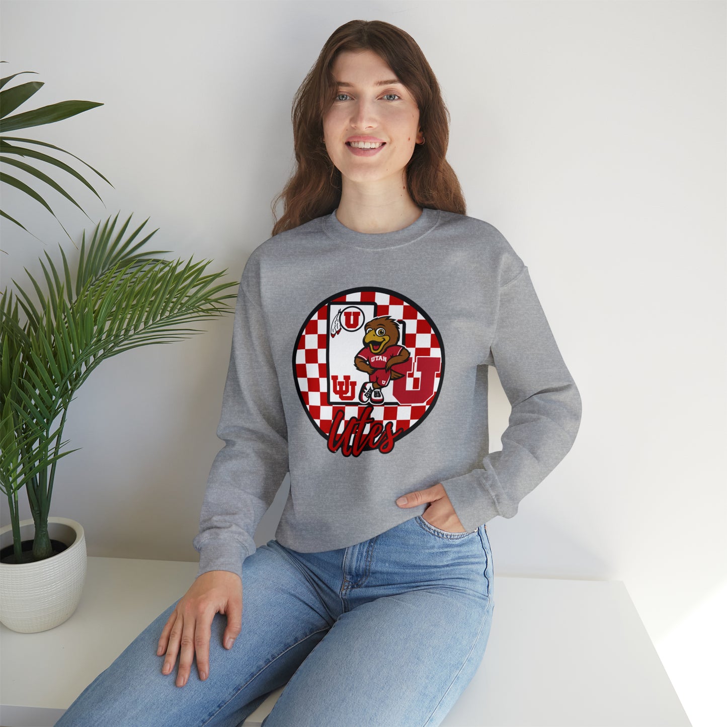 Utah Utes Checkered Sweatshirt