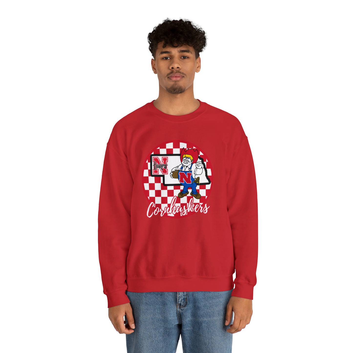 Nebraska Cornhuskers Checkered Sweatshirt