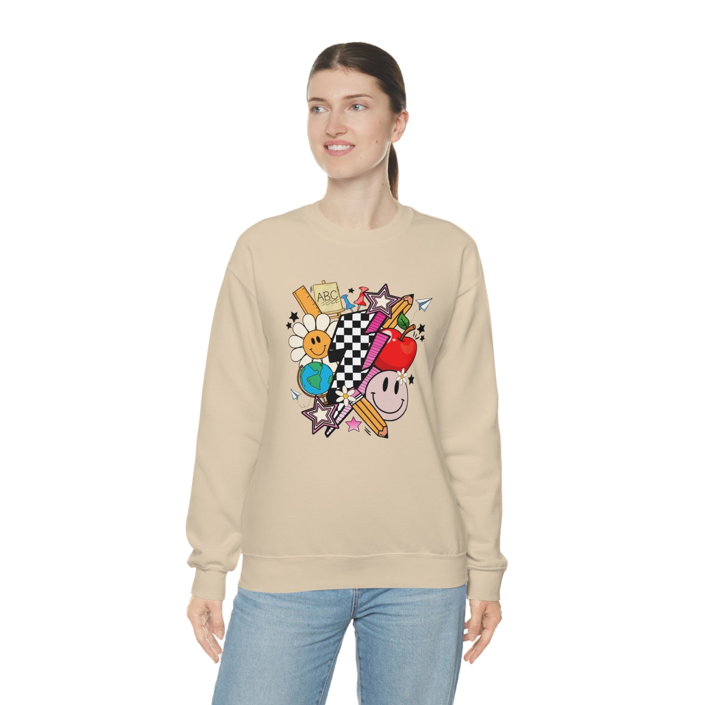 Retro Teacher Collage Sweatshirt