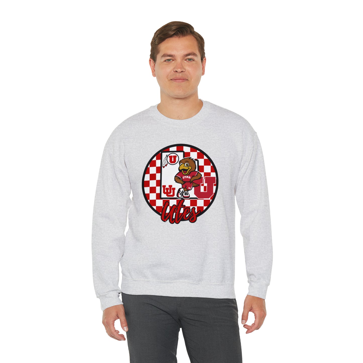 Utah Utes Checkered Sweatshirt