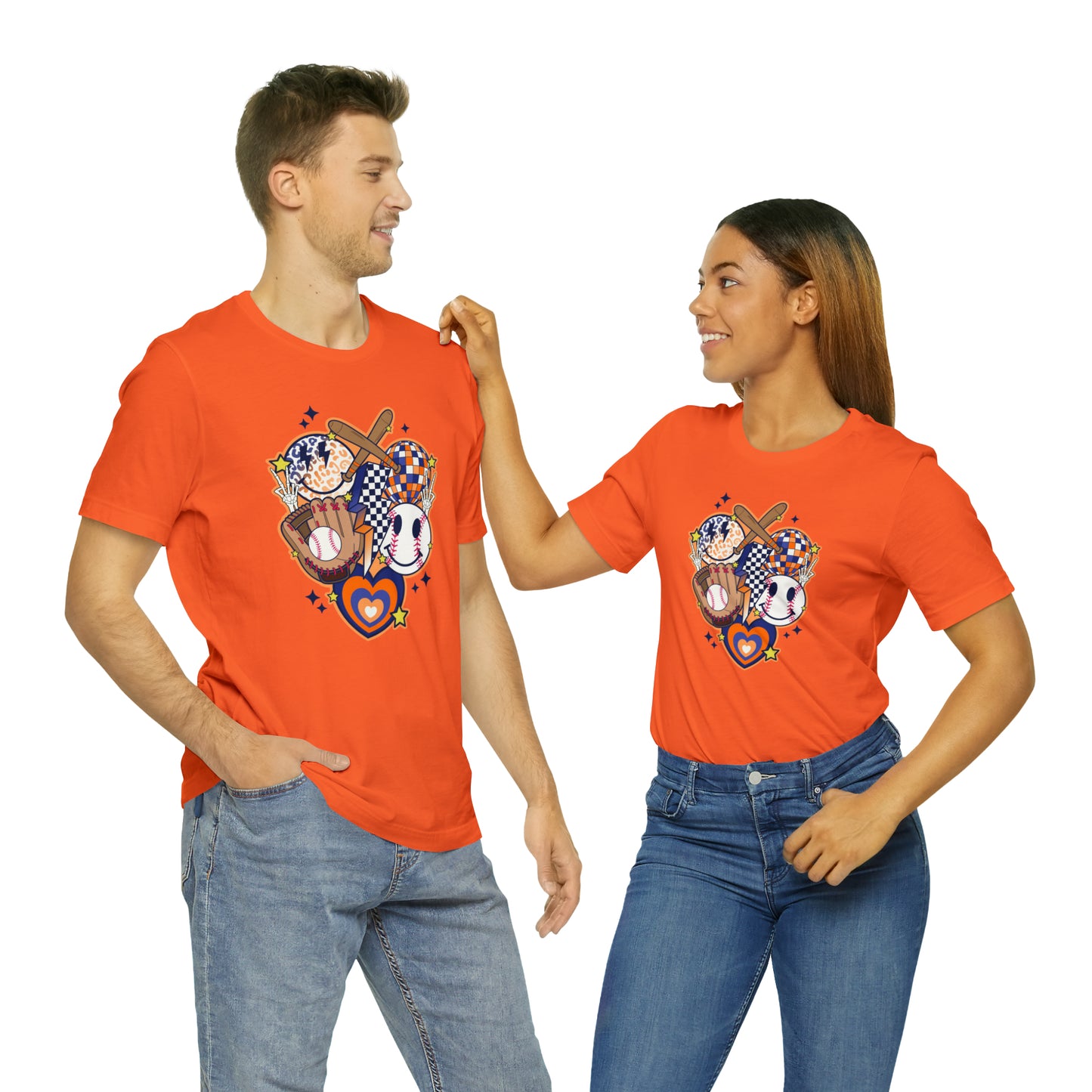 Orange and Navy Retro Baseball