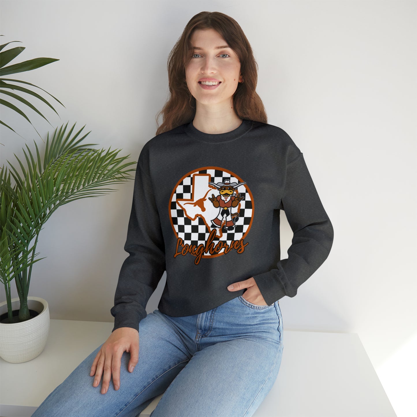 Texas Longhorns Checkered Sweatshirt