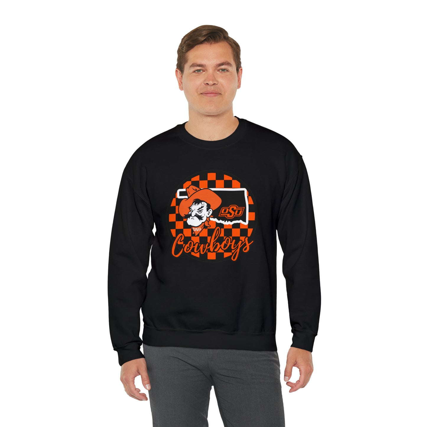 OSU Cowboys Checkered Sweatshirt