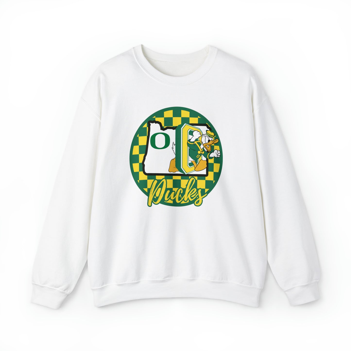 Oregon Ducks Checkered Sweatshirt