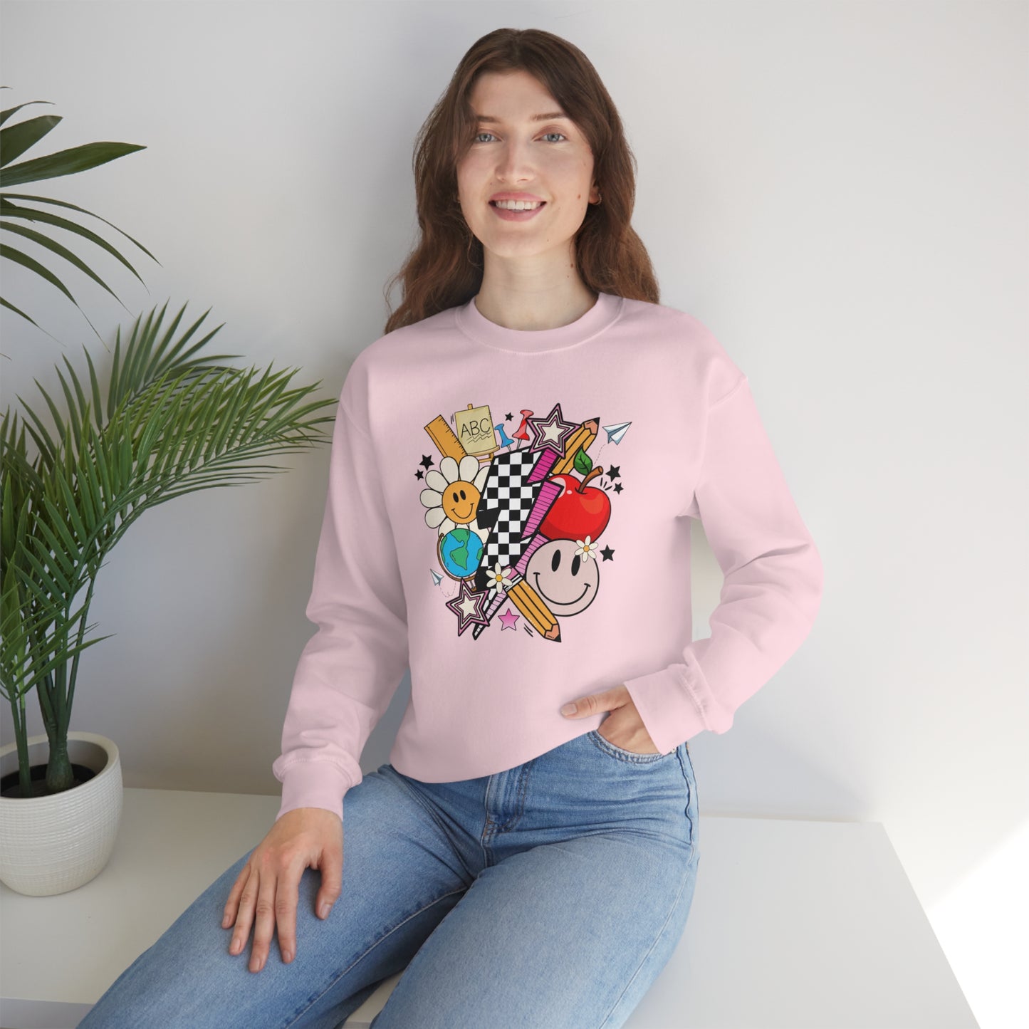 Retro Teacher Collage Sweatshirt