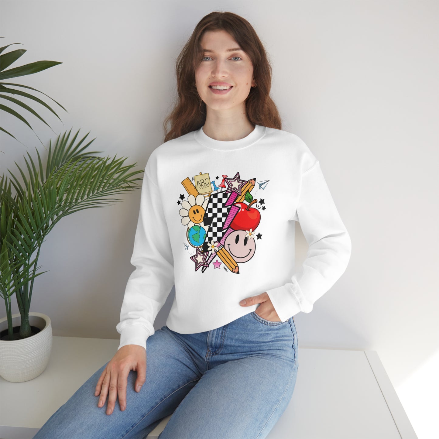 Retro Teacher Collage Sweatshirt