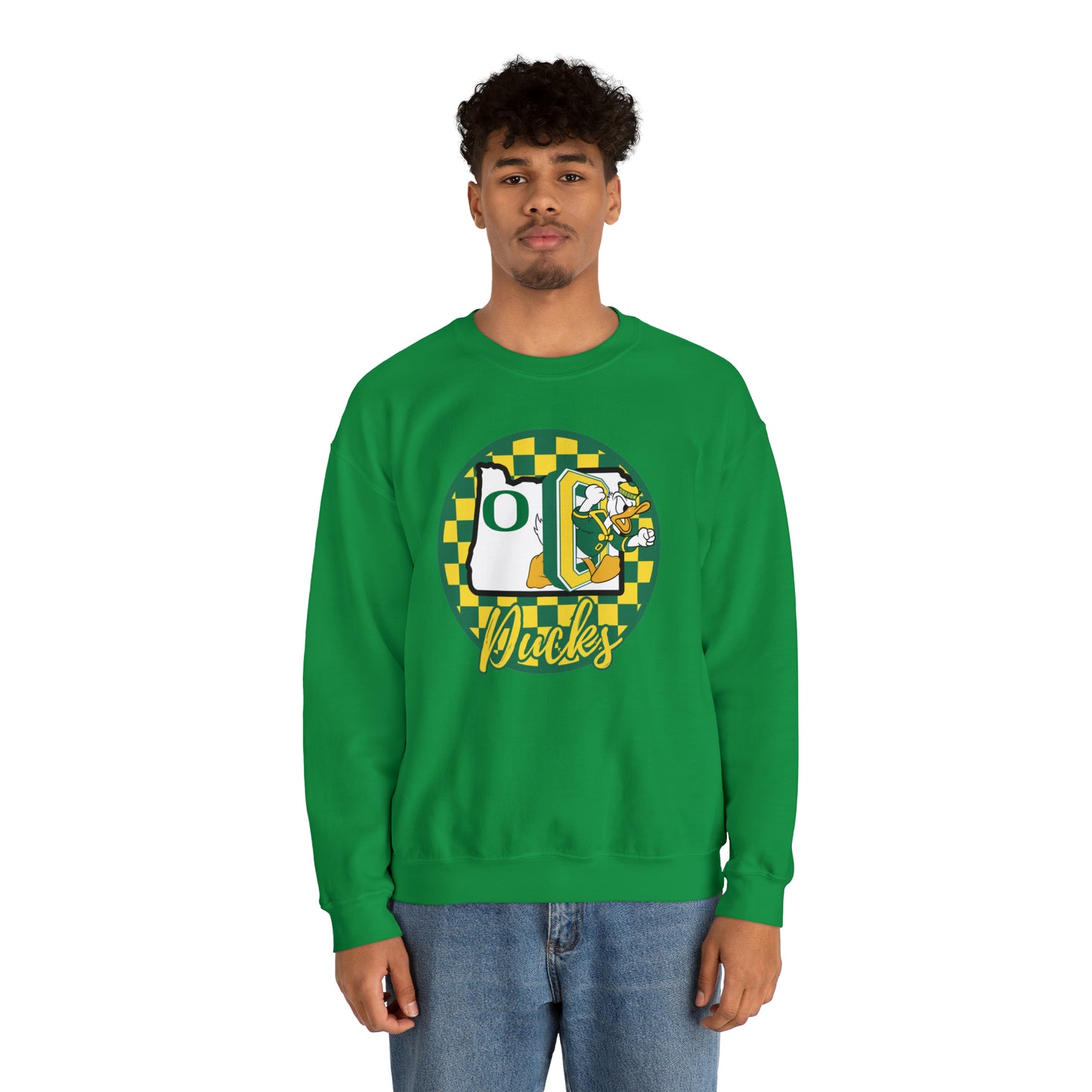 Oregon Ducks Checkered Sweatshirt