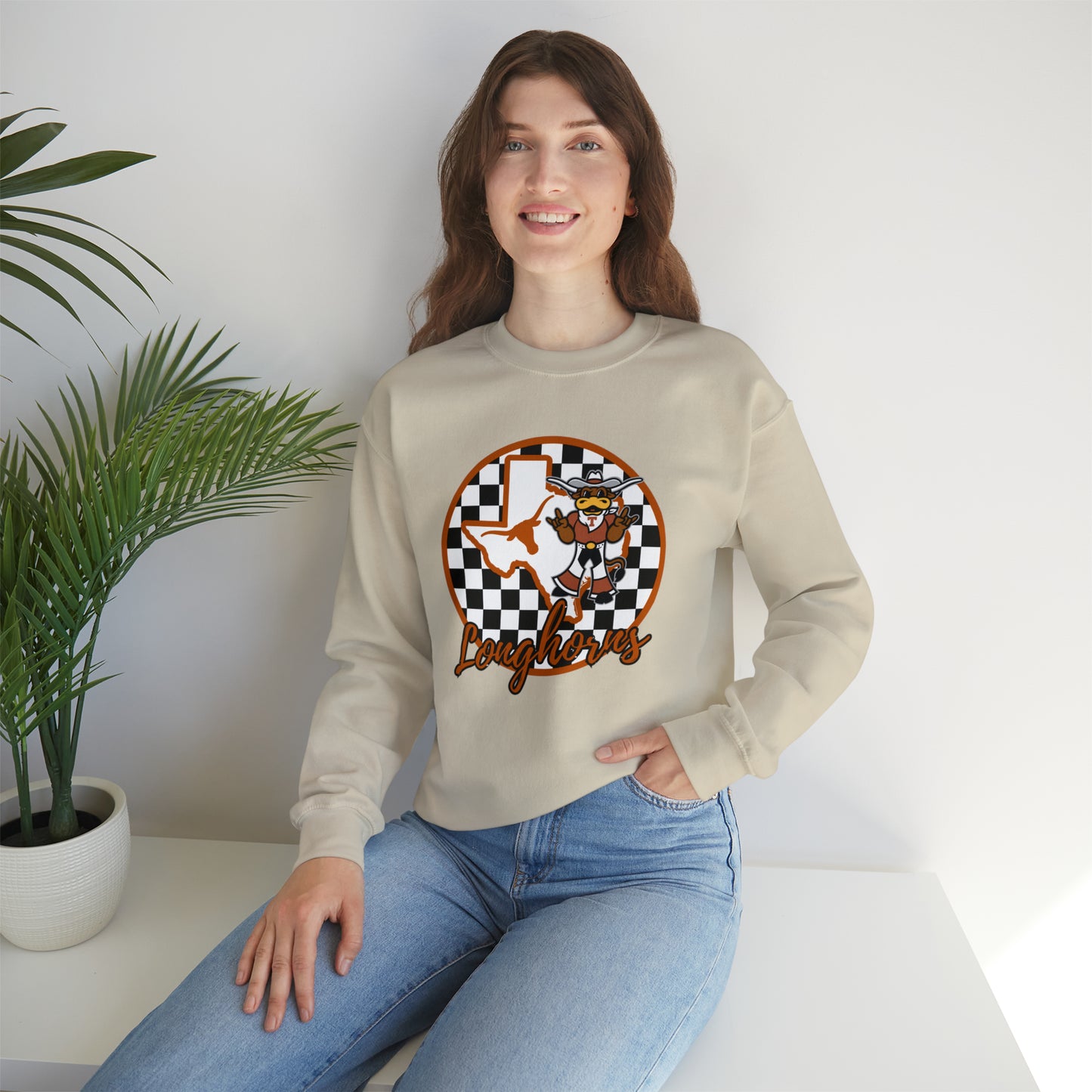 Texas Longhorns Checkered Sweatshirt