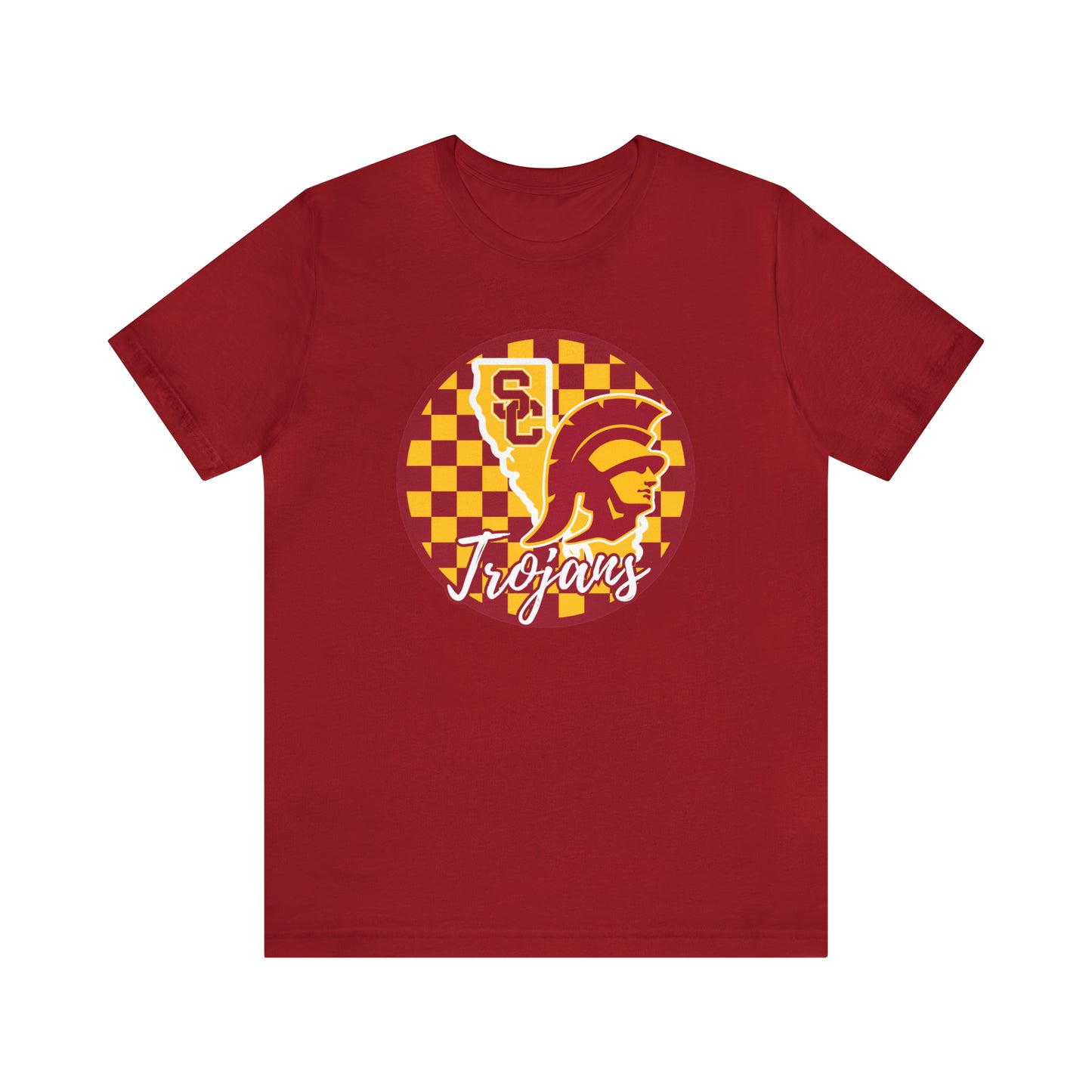 USC Trojans Checkered Circle