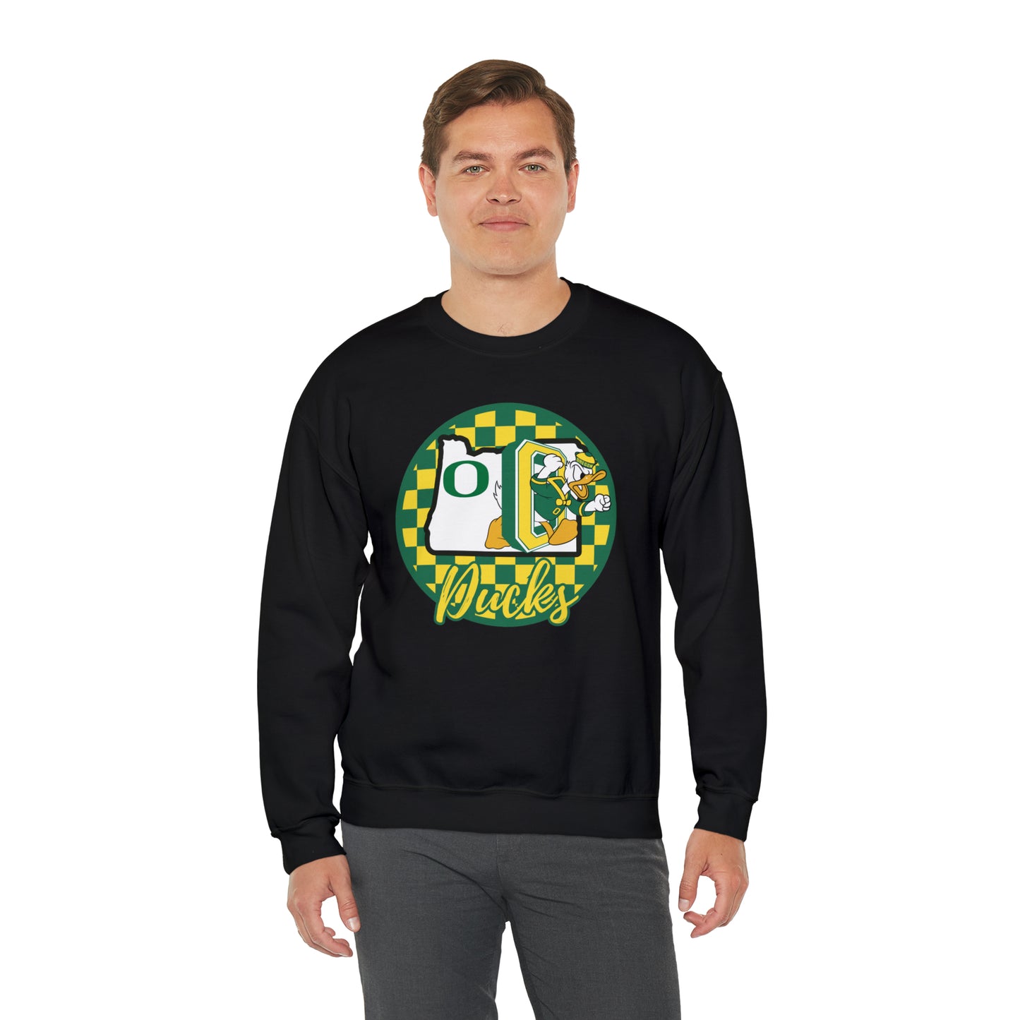 Oregon Ducks Checkered Sweatshirt