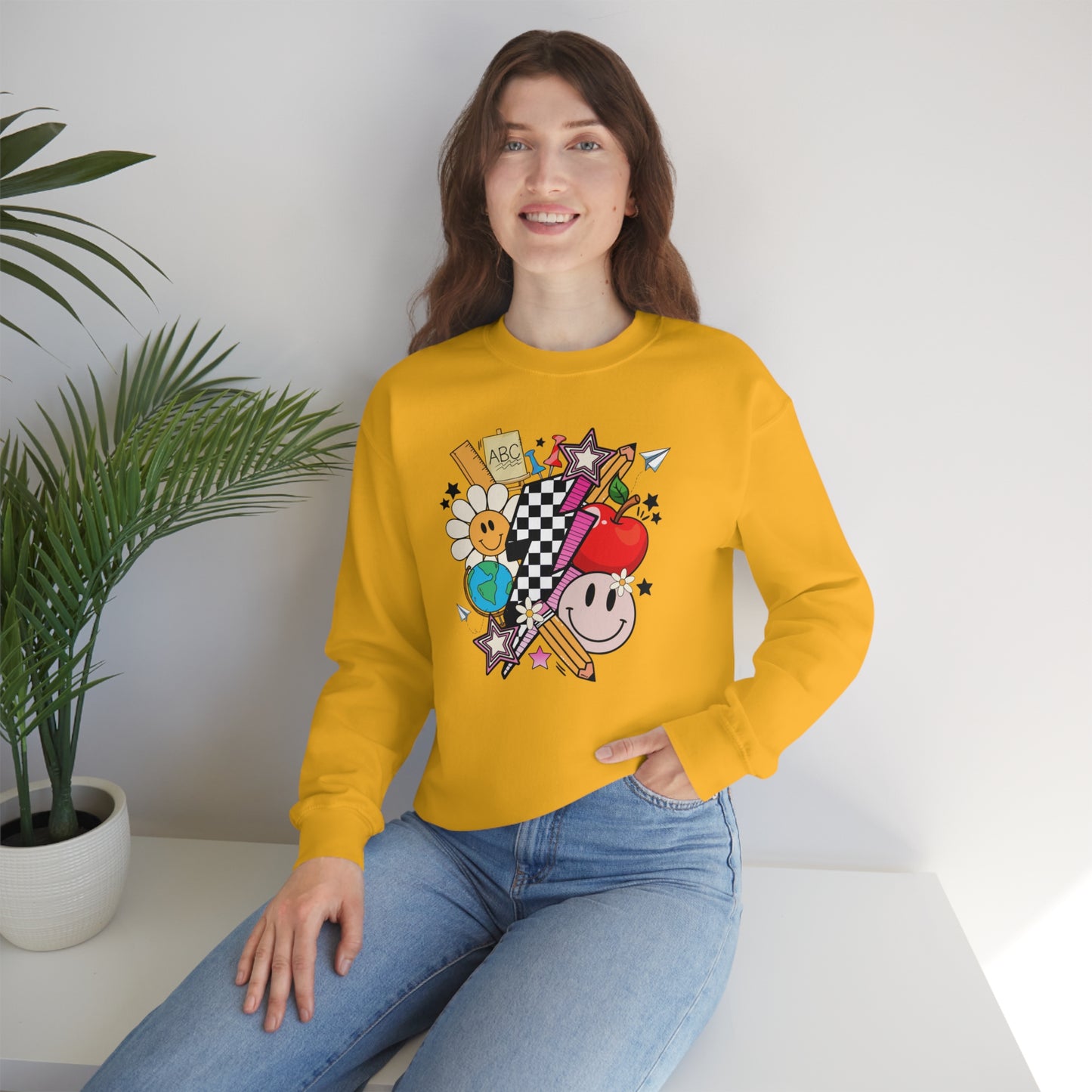 Retro Teacher Collage Sweatshirt