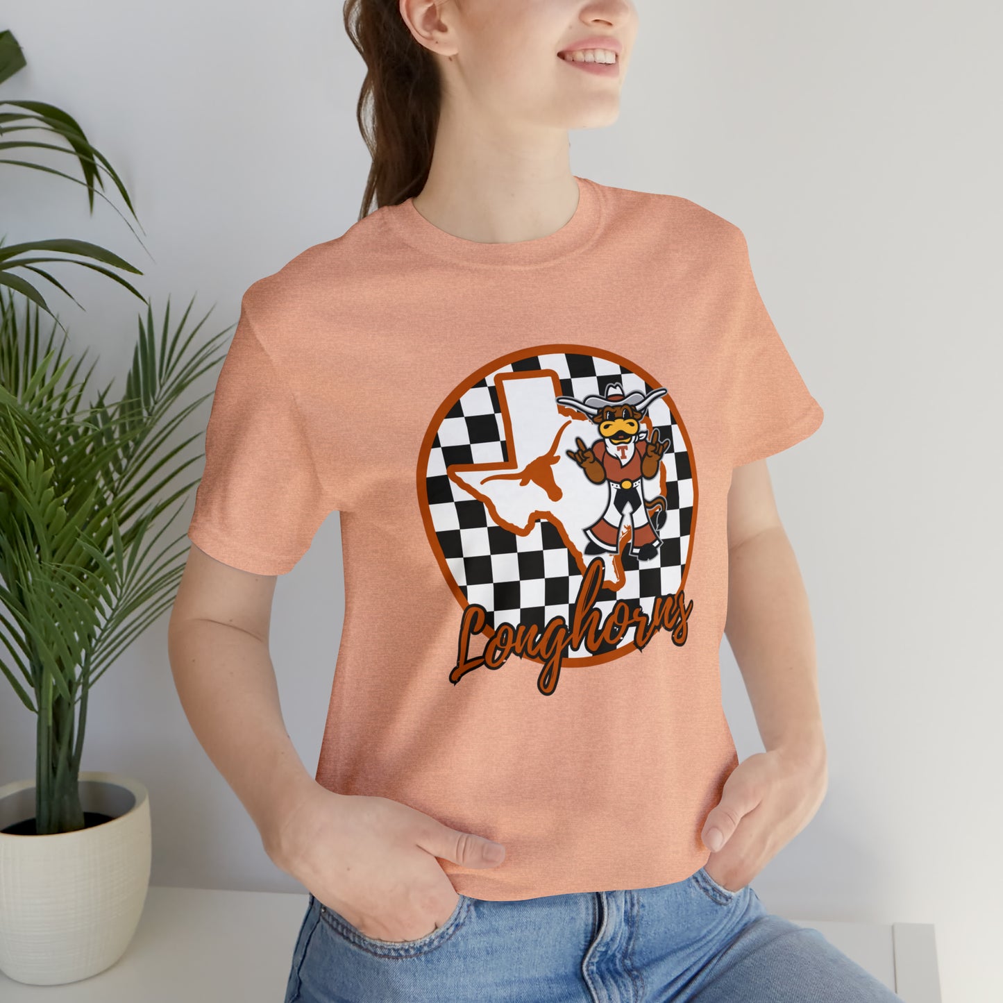 Texas Longhorns Checkered Circle