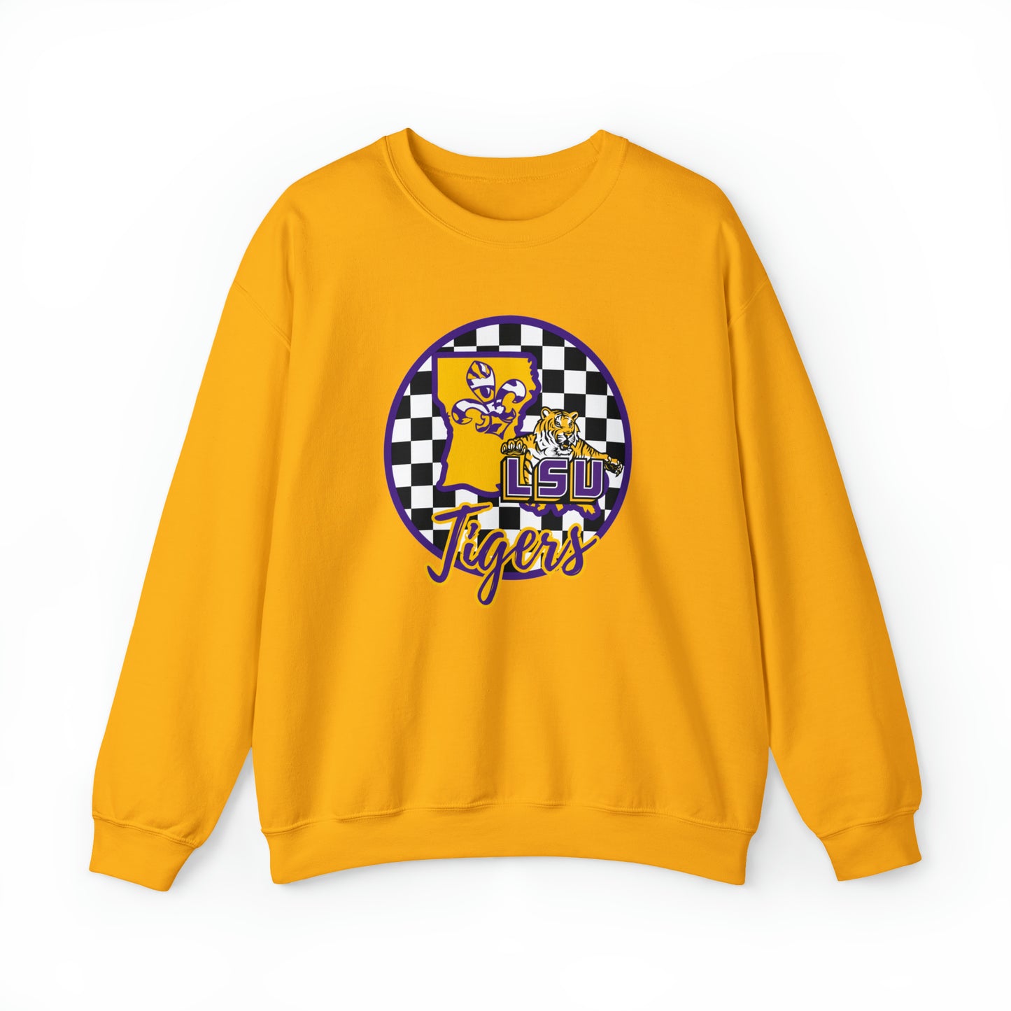 LSU Tigers Checkered Sweatshirt