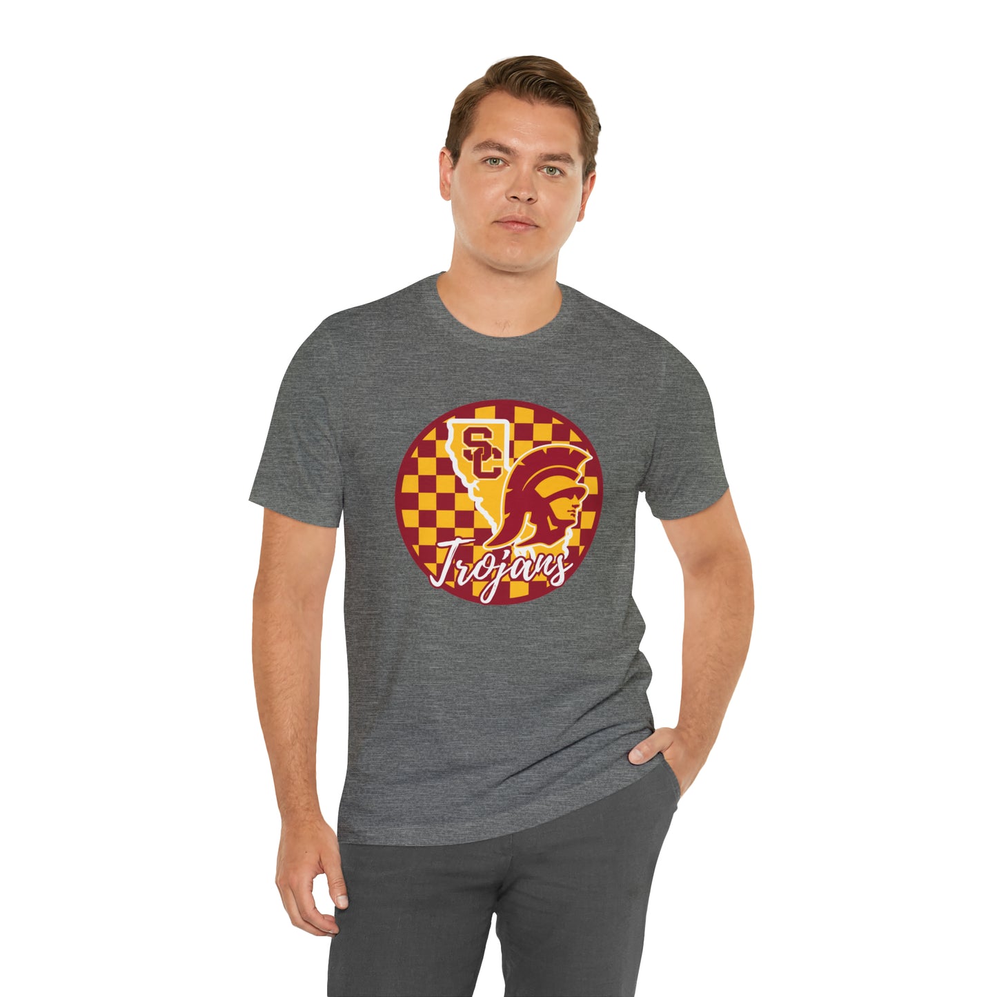 USC Trojans Checkered Circle