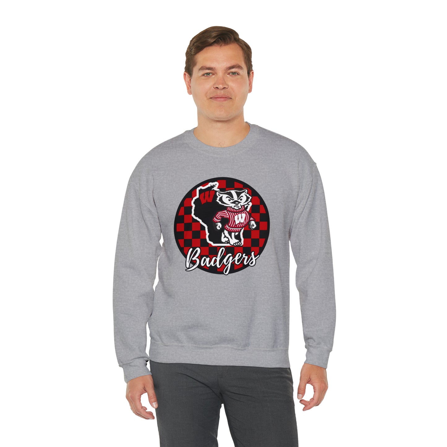 Wisconsin Badgers Checkered Sweatshirt