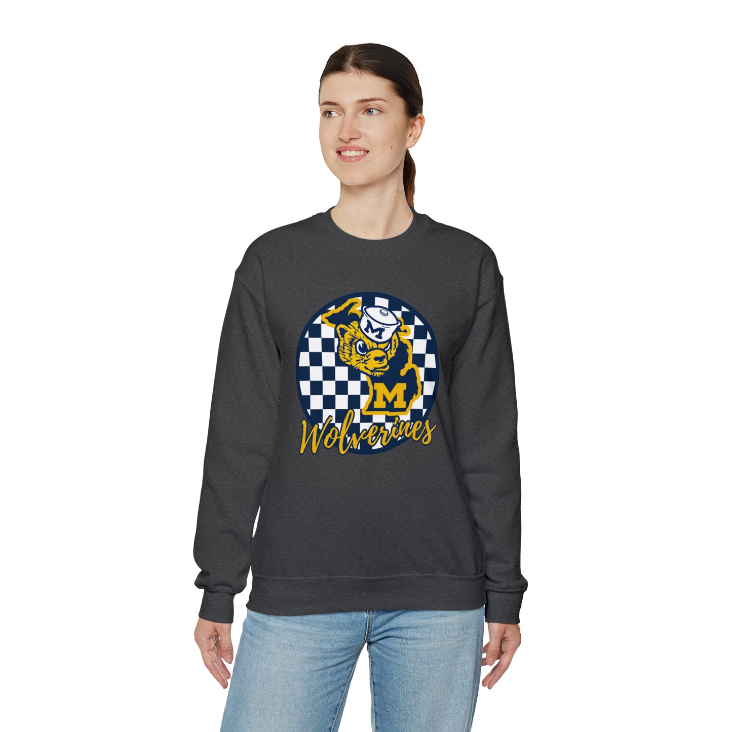 Michigan Wolverines Checkered Sweatshirt