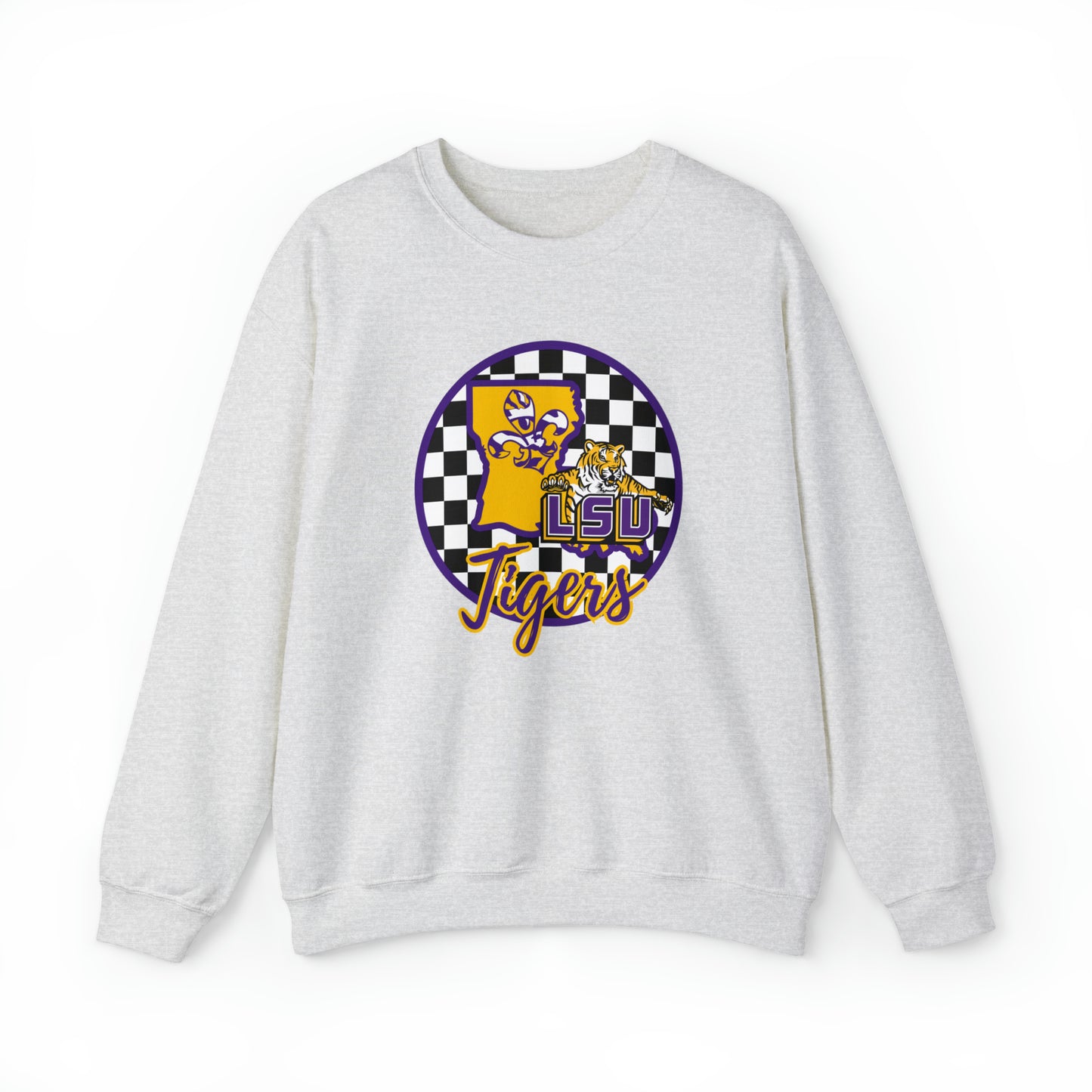 LSU Tigers Checkered Sweatshirt