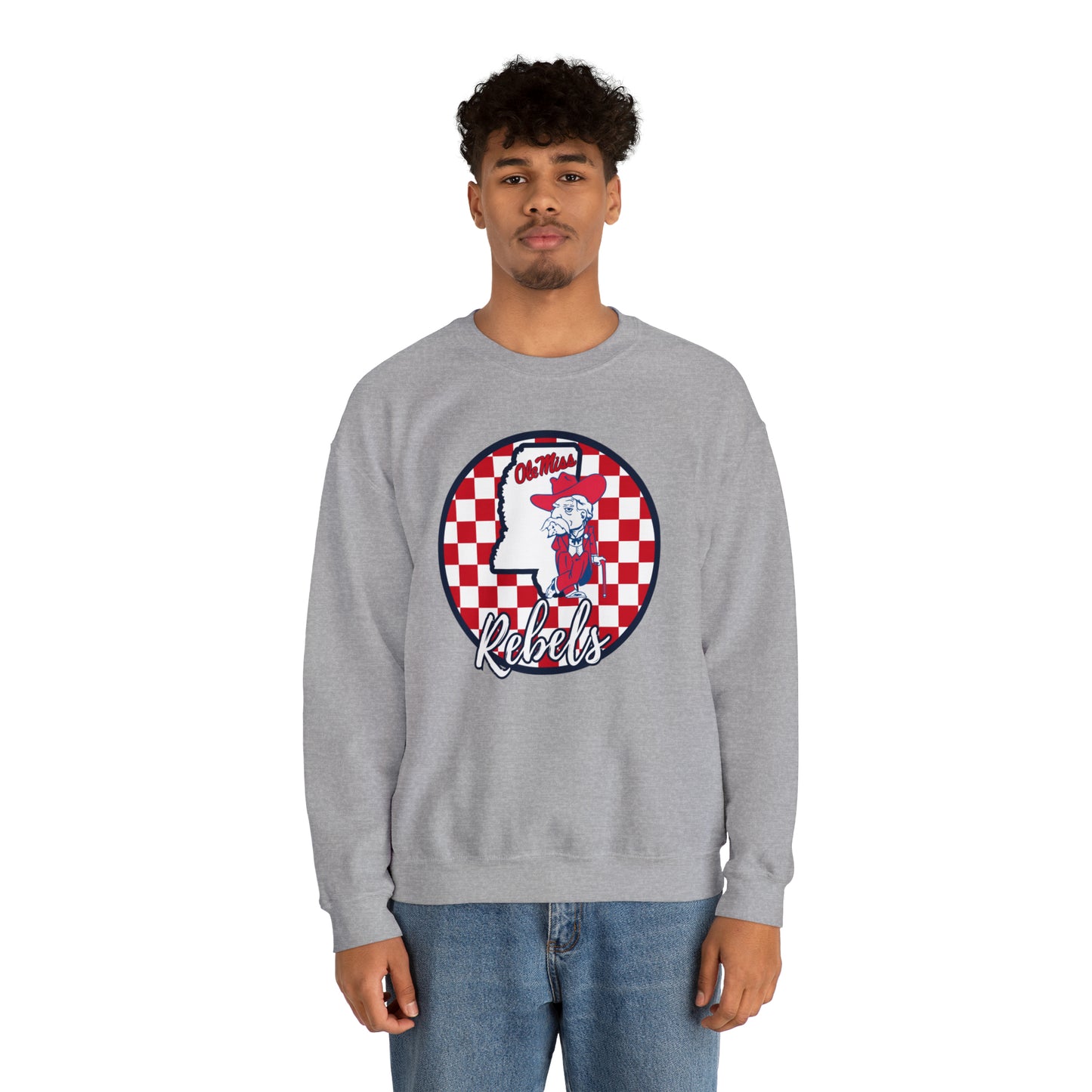 Ole Miss Rebels Checkered Sweatshirt