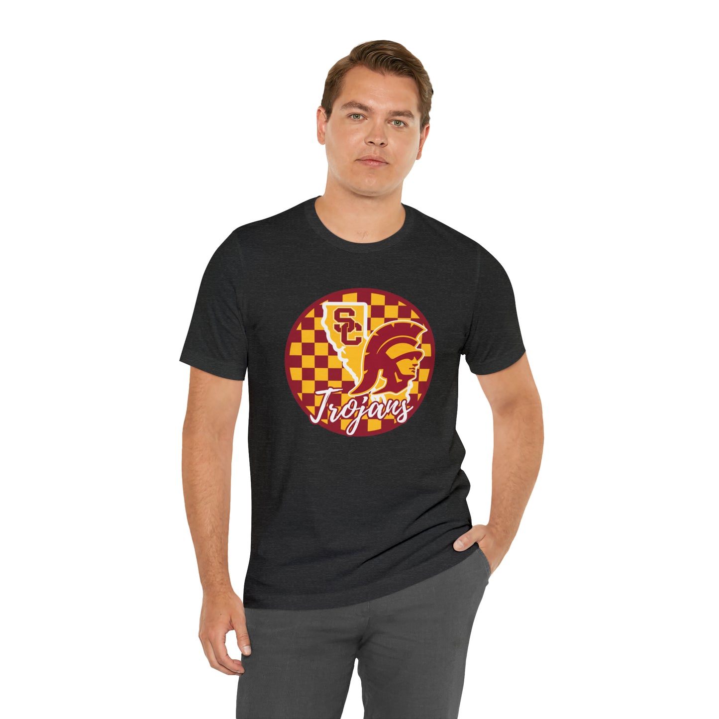 USC Trojans Checkered Circle