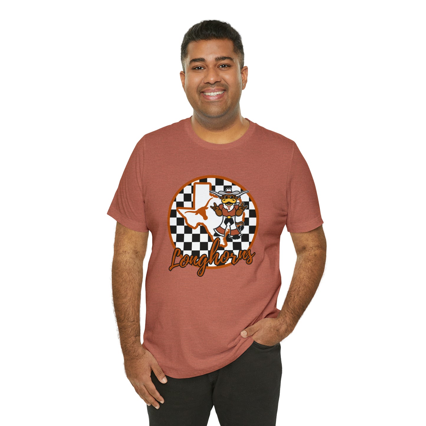 Texas Longhorns Checkered Circle